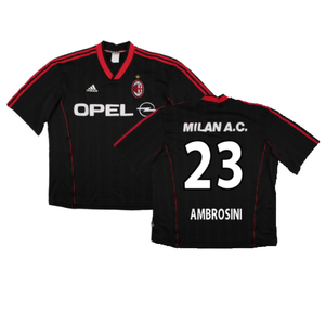 AC Milan 2000-01 Adidas Training Shirt (XL) (Ambrosini 23) (Good)_0