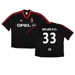 AC Milan 2000-01 Adidas Training Shirt (XL) (Ba 33) (Good)_0