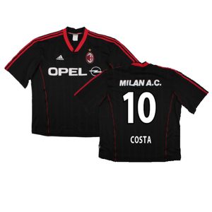 AC Milan 2000-01 Adidas Training Shirt (XL) (Costa 10) (Good)_0