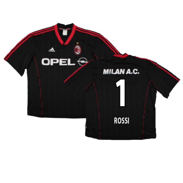 AC Milan 2000-01 Adidas Training Shirt (XL) (Rossi 1) (Good)