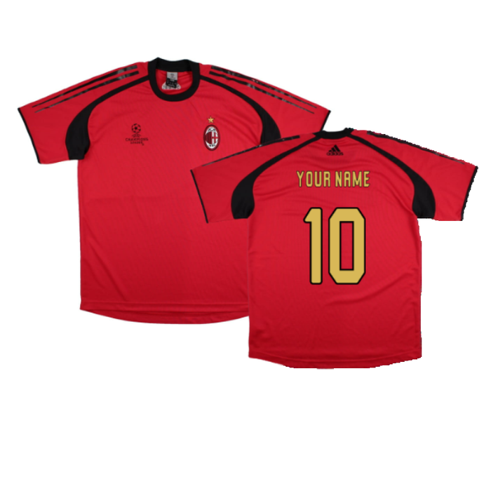 AC Milan 2004-05 Adidas Champions League Training Shirt (L) (Your Name 10) (Very Good)