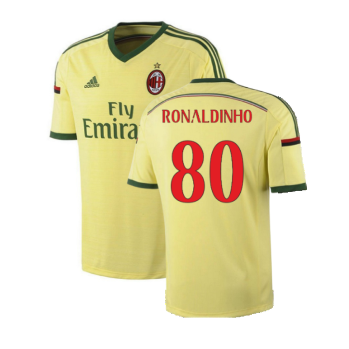 AC Milan 2014-15 Third Shirt (XL) (Very Good) (Ronaldinho 80)