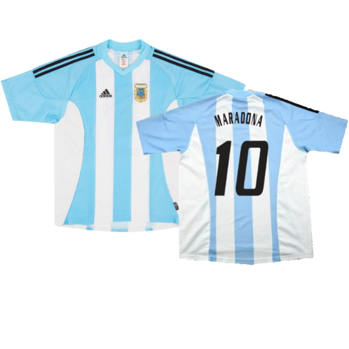 Argentina 2002-04 Home Shirt (L) (Excellent) (MARADONA 10)