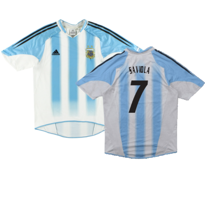 Argentina 2004-05 Home Shirt (XL) (Good) (Saviola 7)