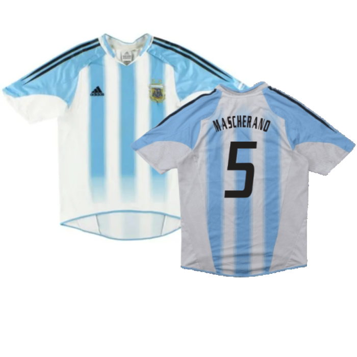 Argentina 2004-06 Home Shirt (S) (Good) (Mascherano 5)