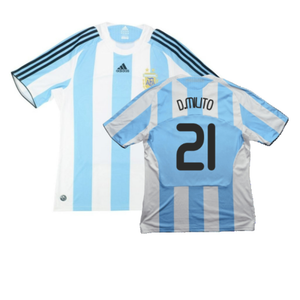 Argentina 2008-09 Home Shirt (L) (Very Good) (D.Milito 21)_0