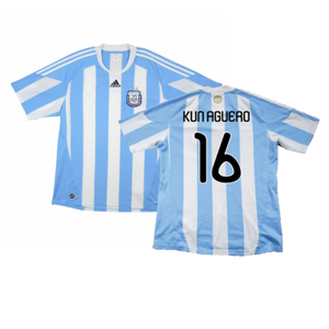 Argentina 2010-11 Home Shirt (Excellent) (Kun Aguero 16)_0