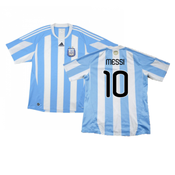 Argentina 2010-11 Home Shirt (Excellent) (Messi 10)