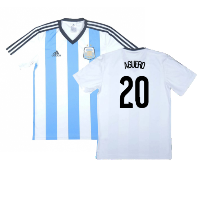 Argentina 2013-15 Basic Home Shirt (Very Good) (Aguero 20)