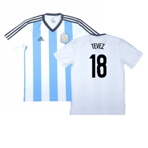 Argentina 2013-15 Basic Home Shirt (Very Good) (Tevez 18)_0