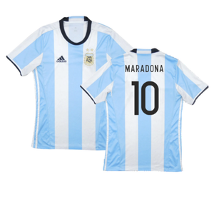 Argentina 2016-17 Home Shirt (Excellent) (MARADONA 10)_0