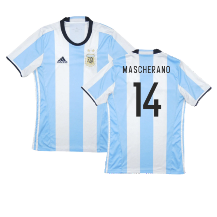 Argentina 2016-17 Home Shirt (Excellent) (Mascherano 14)