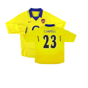 Arsenal 2003-05 Long Sleeve Away Shirt (Excellent) (Campbell 23)_0