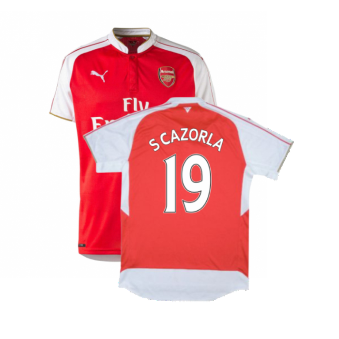 Arsenal 2015-16 Home Shirt (Excellent) (S Cazorla 19)