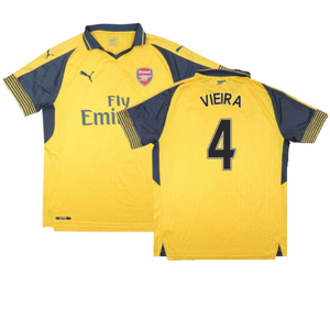 Arsenal 2016-17 Away Shirt (M) (Mint) (Vieira 4)_0