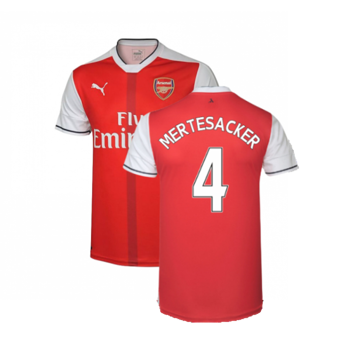 Arsenal 2016-17 Home Shirt (M) (Very Good) (Mertesacker 4)