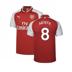 Arsenal 2017-18 Home Shirt (M) (Excellent) (Arteta 8)_0