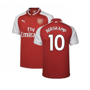 Arsenal 2017-18 Home Shirt (Very Good) (Bergkamp 10)_0