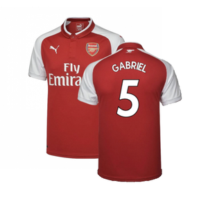 Arsenal 2017-18 Home Shirt (Very Good) (Gabriel 5)_0