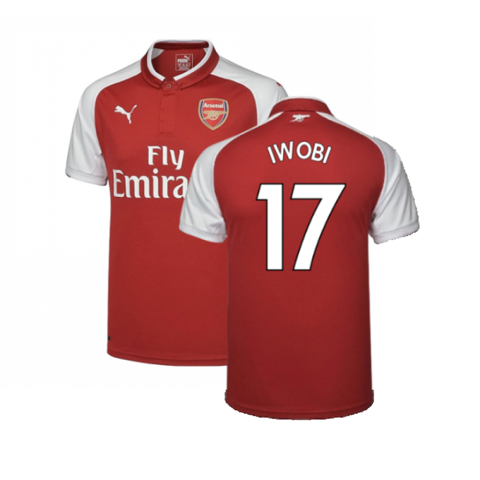 Arsenal 2017-18 Home Shirt (XL) (Very Good) (Iwobi 17)