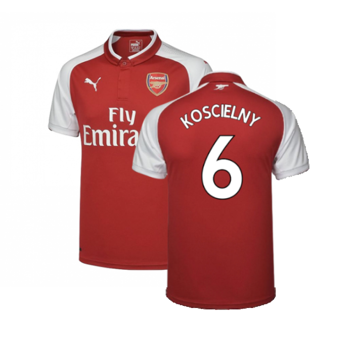 Arsenal 2017-18 Home Shirt (Excellent) (Koscielny 6)