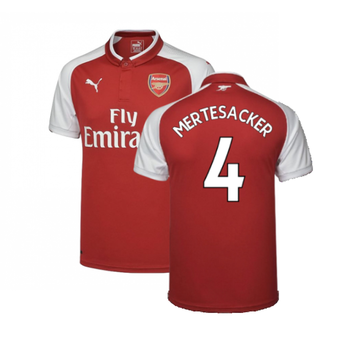 Arsenal 2017-18 Home Shirt (Very Good) (Mertesacker 4)