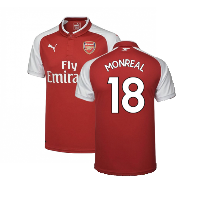 Arsenal 2017-18 Home Shirt (Very Good) (Monreal 18)