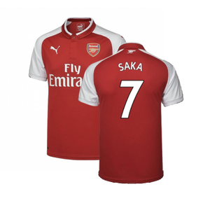 Arsenal 2017-18 Home Shirt (Excellent) (Saka 7)_0