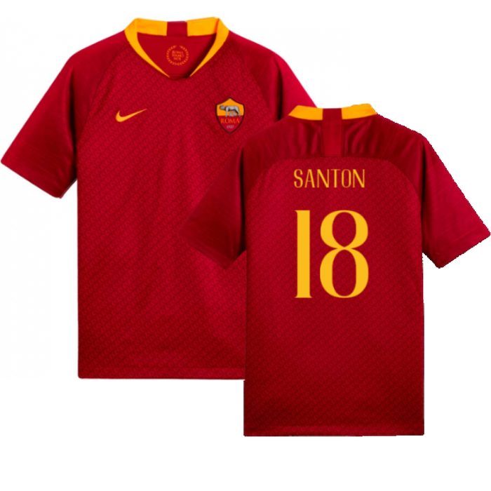 AS Roma 2018-19 Home Shirt (Mint) (Santon 18)