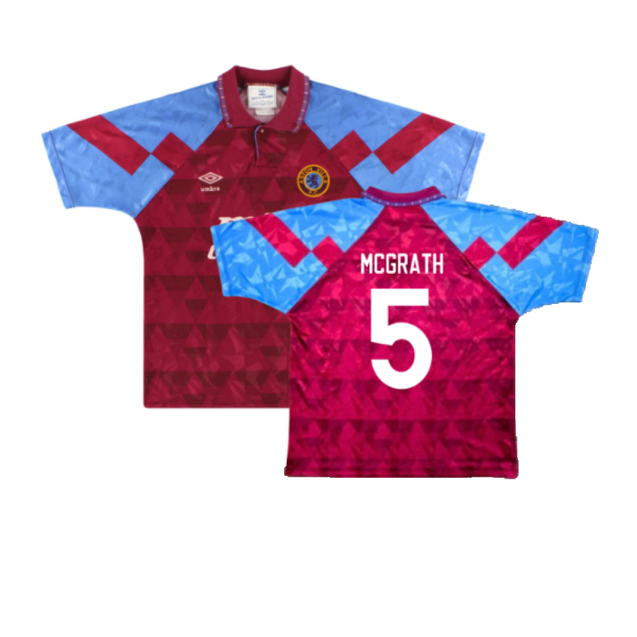 Aston Villa 1990-92 Home Shirt (Good) (McGrath 5)