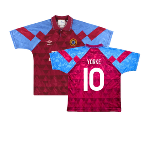 Aston Villa 1990-92 Home Shirt (XL) (Very Good) (Yorke 10)_0