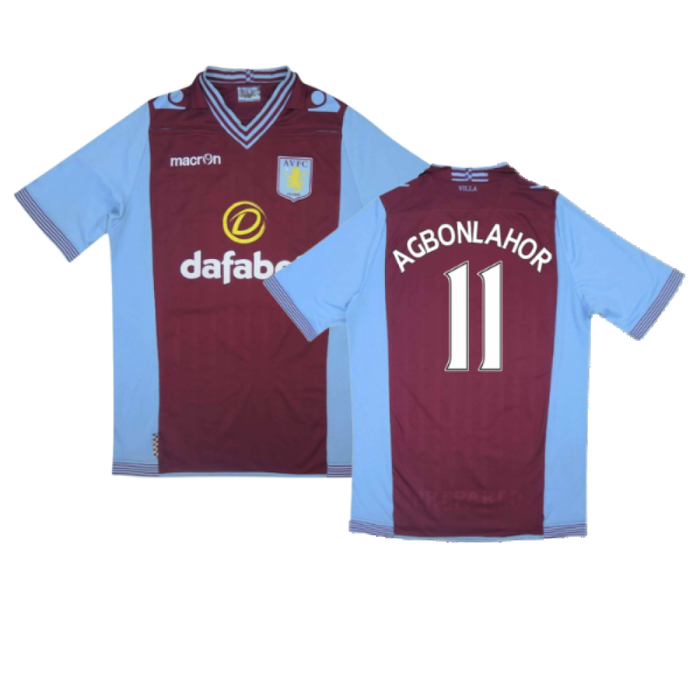 Aston Villa 2013-14 Home Shirt (M) (Mint) (Agbonlahor 11)