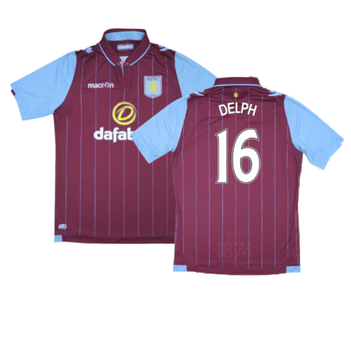 Aston Villa 2014-15 Home Shirt (Excellent) (Delph 16)