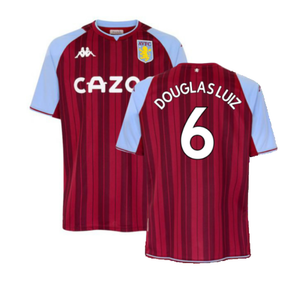 Aston Villa 2021-22 Home Shirt (M) (DOUGLAS LUIZ 6) (Excellent)_0