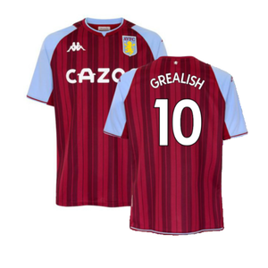 Aston Villa 2021-22 Home Shirt (M) (GREALISH 10) (Excellent)_0