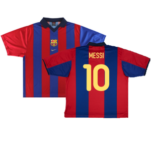 Barcelona 2000-01 Home Shirt (XL) (Very Good) (Messi 10)_0