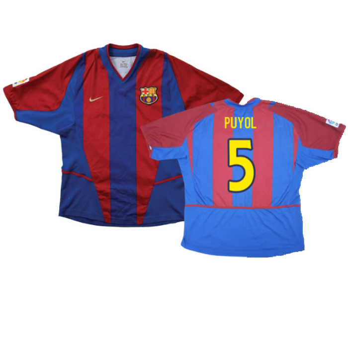 Barcelona 2002-03 Home Shirt (L) (Good) (Puyol 5)