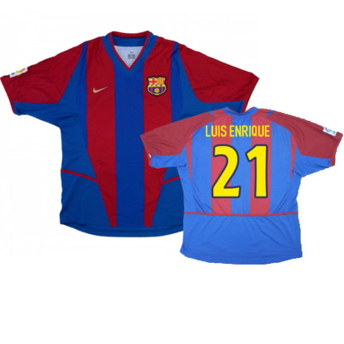 Barcelona 2002-2003 Home Shirt (XL Boys) (Good) (Luis Enrique  21)