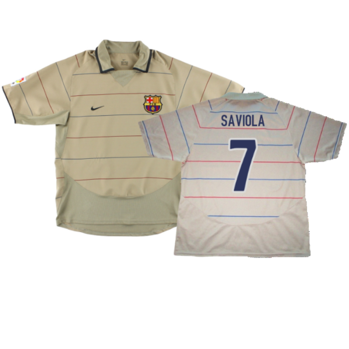 Barcelona 2003-04 Away Shirt (M) (Excellent) (Saviola 7)