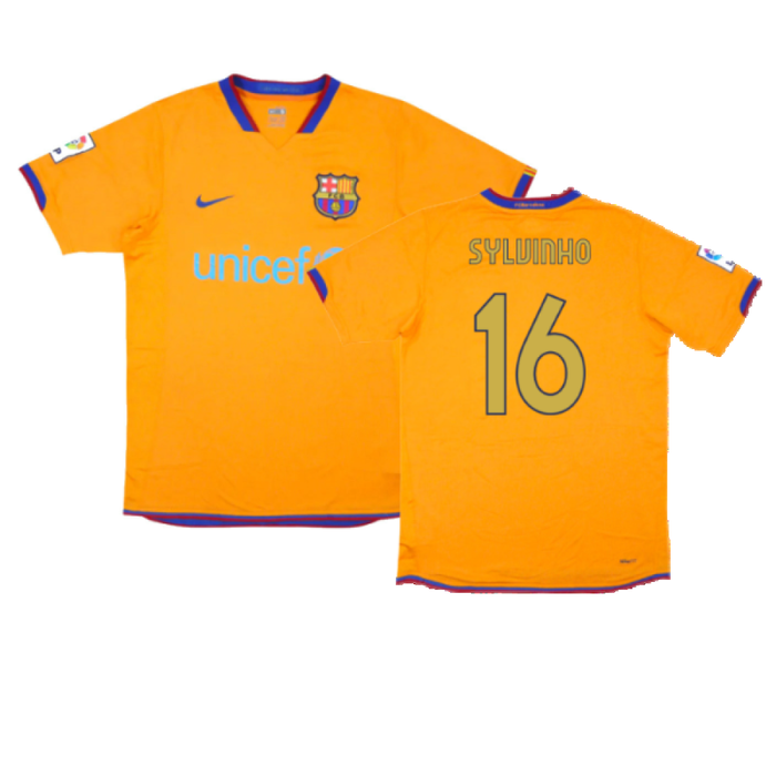 Barcelona 2006-07 Away Shirt (Excellent) (Sylvinho 16)