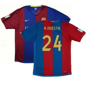 Barcelona 2006-07 Home Shirt (S) (Good) (A.Iniesta 24)_0