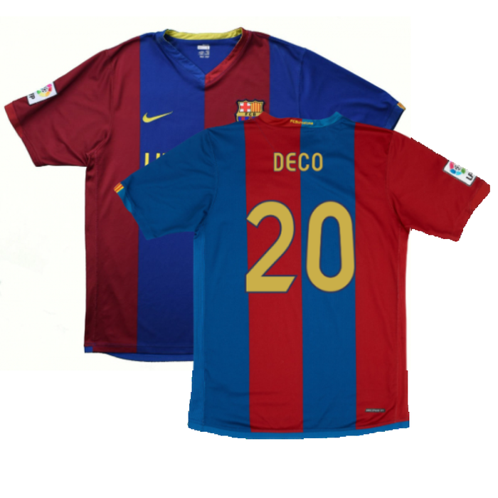 Barcelona 2006-07 Home Shirt (S) (Good) (Deco 20)