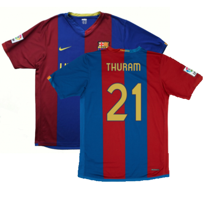 Barcelona 2006-07 Home Shirt (M) (Very Good) (Thuram 21)