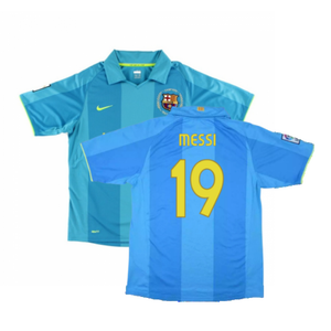 Barcelona 2007-08 Away Shirt (XXL) (Excellent) (Messi 19)_0