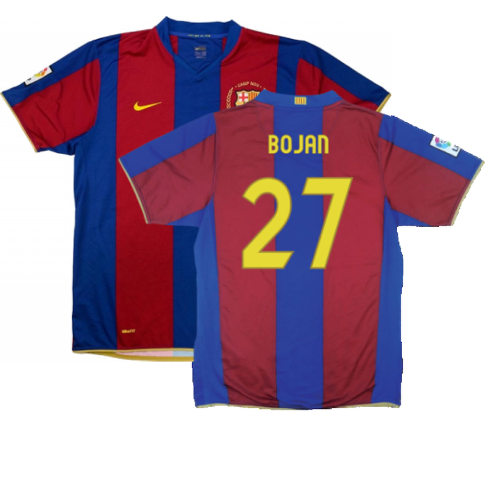 Barcelona 2007-08 Home Shirt (S) (Excellent) (Bojan 27)