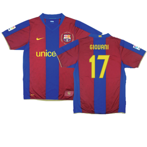 Barcelona 2007-08 Home Shirt (XL) (Excellent) (Giovani 17)_0