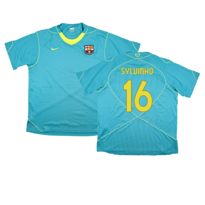 Barcelona 2007-08 Nike Training Shirt (XL) (Excellent) (Sylvinho 16)