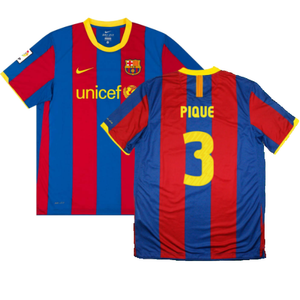 Barcelona 2010-11 Home Shirt (L) (Very Good) (Pique 3)_0