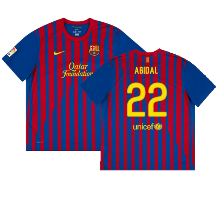 Barcelona 2011-12 Home Shirt (LB) (Good) (Abidal 22)