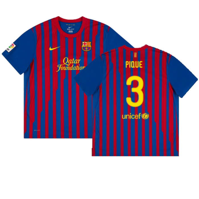 Barcelona 2011-12 Home Shirt (Excellent) (Pique 3)